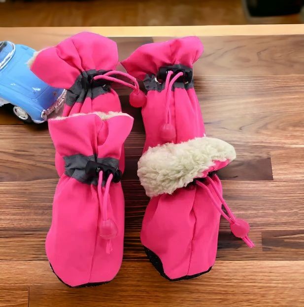 4pcs Antiskid Puppy Shoes for winter