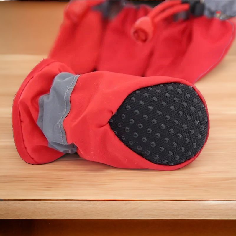 4pcs Antiskid Puppy Shoes for winter