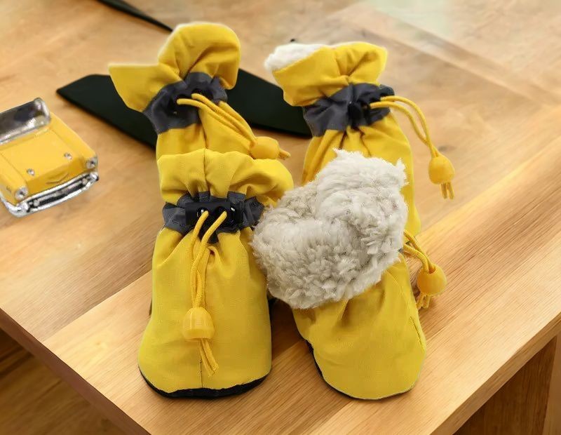 4pcs Antiskid Puppy Shoes for winter