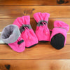 4pcs Antiskid Puppy Shoes for winter