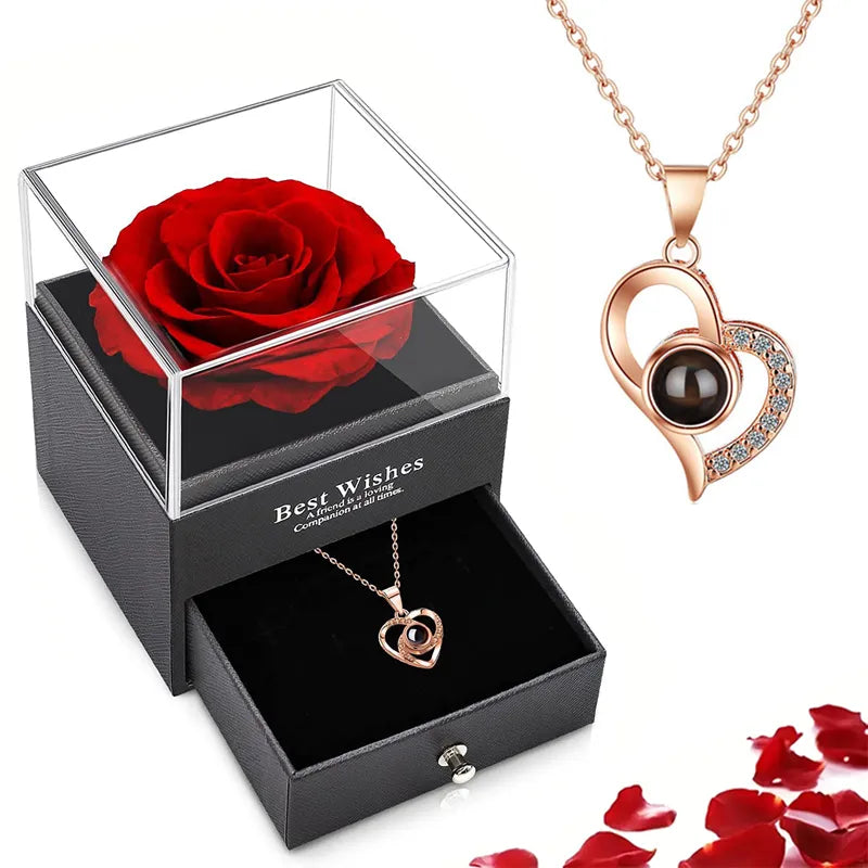 Necklace Set With Rose