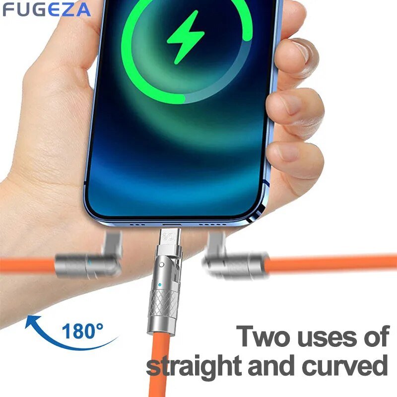 120W 7A Fast Charge Type C Cable 180 Degree Rotation - Cheapstuff2.com