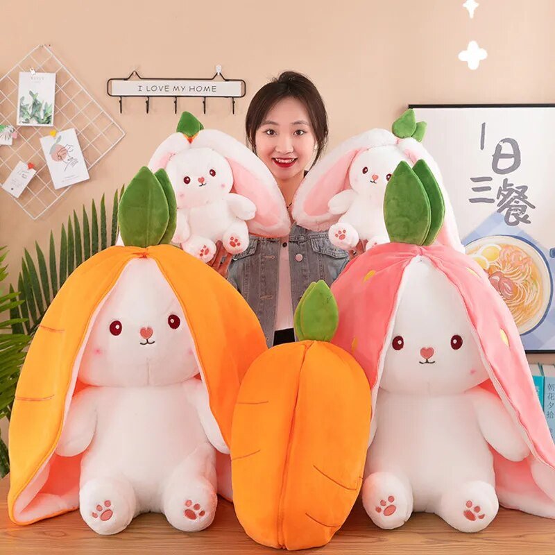 18/70cm Creative Cute Doll Carrot Rabbit Plush - Cheapstuff2.com