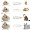 2 In 1 Winter Long Plush Cat Bed Round - Cheapstuff2.com