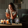 3D Fireworks Glass Vase Humidifier with 7 Color Led Night Light Aroma Essential Oil Diffuser Cool Mist Maker for Home Office - Cheapstuff2.com