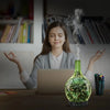 3D Fireworks Glass Vase Humidifier with 7 Color Led Night Light Aroma Essential Oil Diffuser Cool Mist Maker for Home Office - Cheapstuff2.com