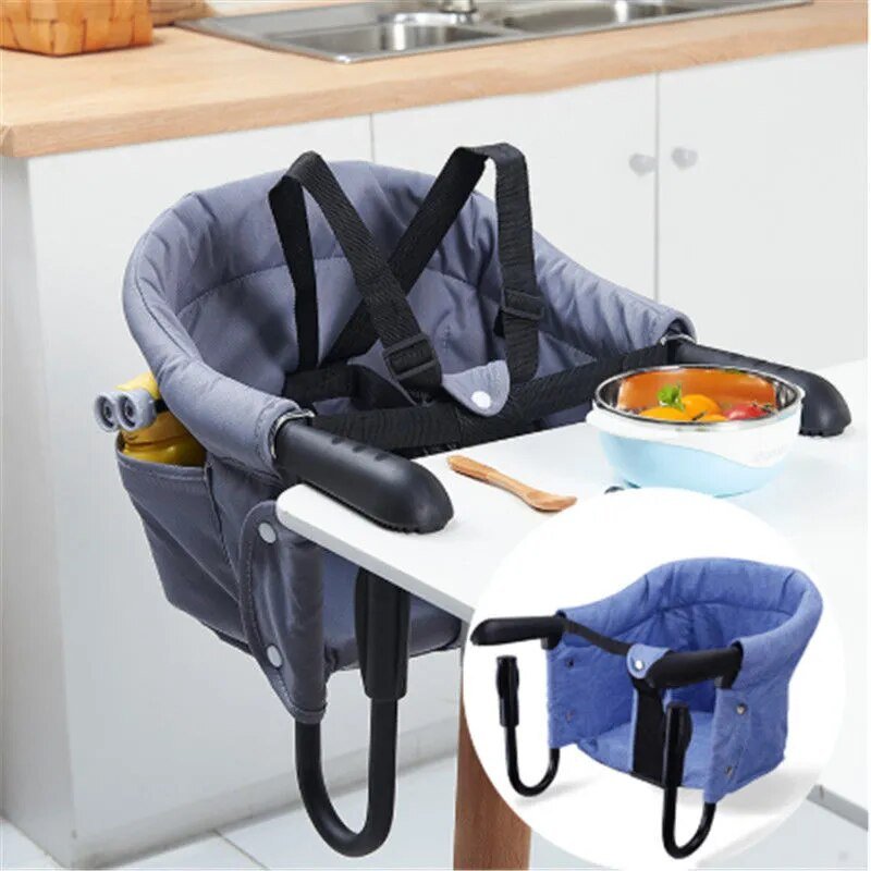 Baby Chair For Eating Portable Foldable Travel Hook On Highchair Clips to Dining Table Kids Feeding Chair with Safety Belt New - Cheapstuff2.com