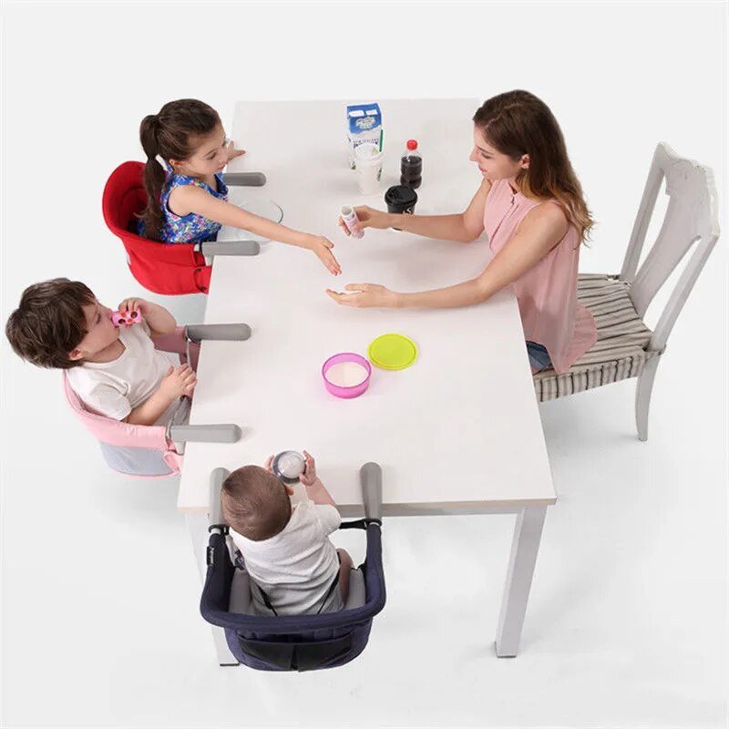 Baby Chair For Eating Portable Foldable Travel Hook On Highchair Clips to Dining Table Kids Feeding Chair with Safety Belt New - Cheapstuff2.com