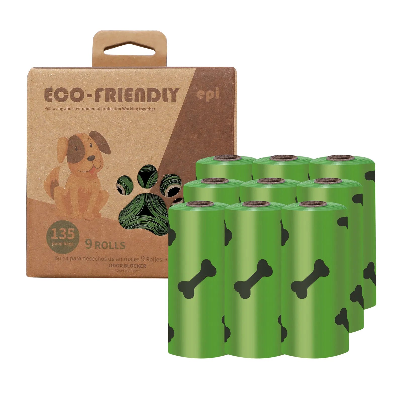 EPI Biodegradable Pet Garbage Bag Dog Poop Bags Dog Poop Bag Dispenser Dog Cleaning Supplies Dog Products for Dogs - Cheapstuff2.com