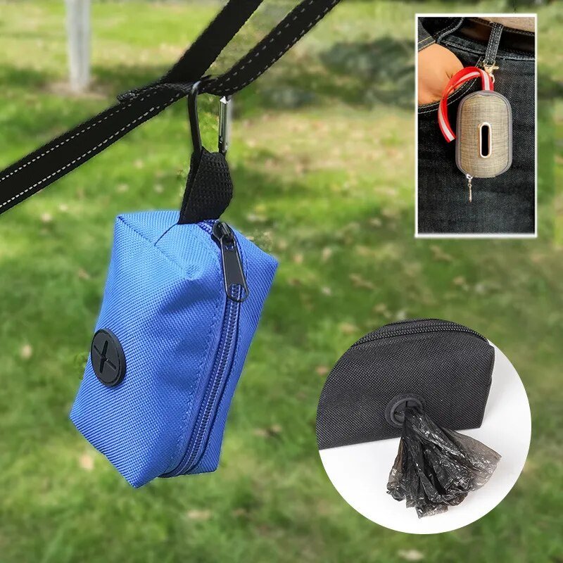 Pet Puppy Cat Pick Up Poop Bag Dispenser Portable Dog Poop Waste Bag Holder Outdoor Pets Supplies Garbage Bags Organizer - Cheapstuff2.com